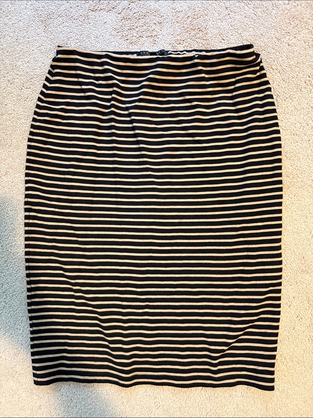 Sanctuary Black and Gold Striped Pencil Skirt